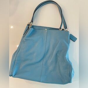 Coach Vintage Blue Leather Shoulder Bag